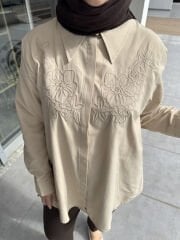 Pamuk Klas İşlemeli Gömlek