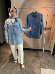 İnce Denim Gömlek