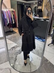 MİHRİBAN ÇAĞLI ÇİZGİ DİKİŞLİ TRENÇ