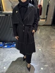 MİHRİBAN ÇAĞLI ÇİZGİ DİKİŞLİ TRENÇ