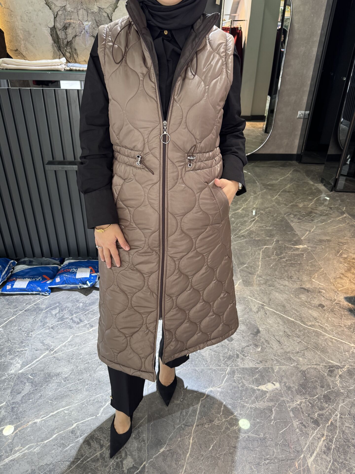 SOĞAN DESEN UZUN YELEK