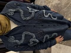 Nakış işlemeli Tensel Kot Gömlek