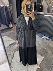 Nakış işlemeli Tensel Kot Gömlek