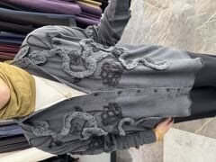 Nakış işlemeli Tensel Kot Gömlek