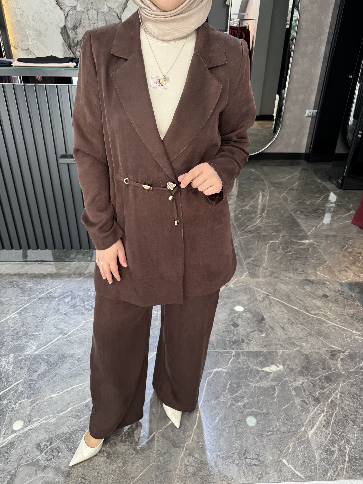 OTTO İPEK KUPRA CEKETLİ TAKIM